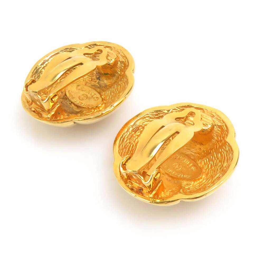 Chanel Cc Logo Clip-On Earrings Gold- #244041C56B - Picture 6 of 9
